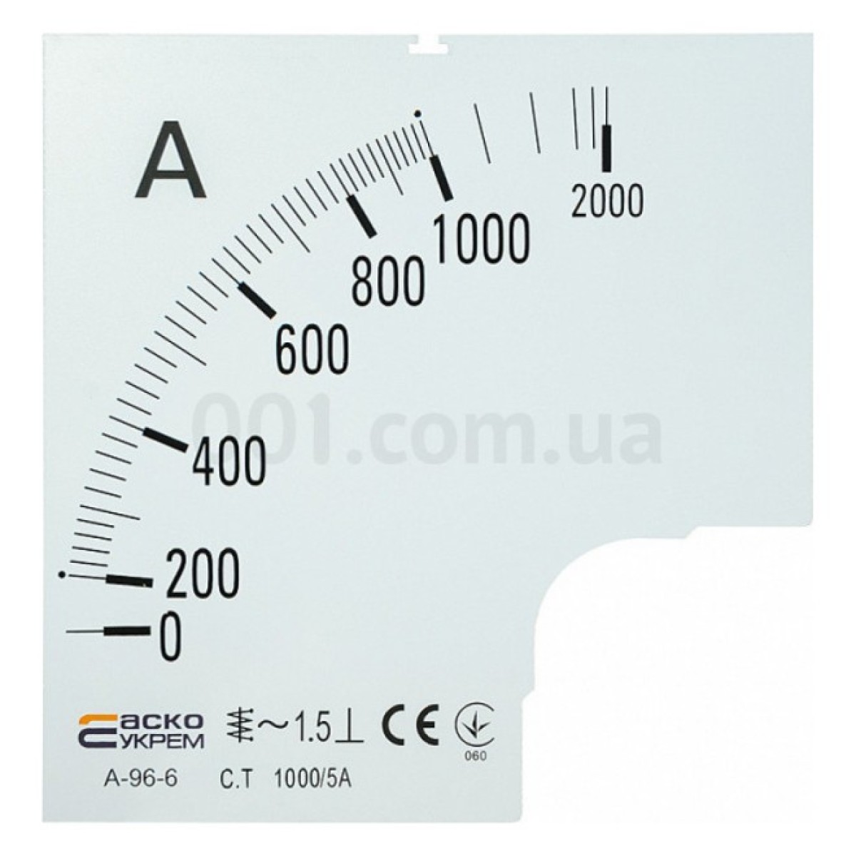 Шкала 1000/5А до амперметра трансформаторного включення A-96-6 (96×96 мм), АСКО-УКРЕМ 256_256.jpg