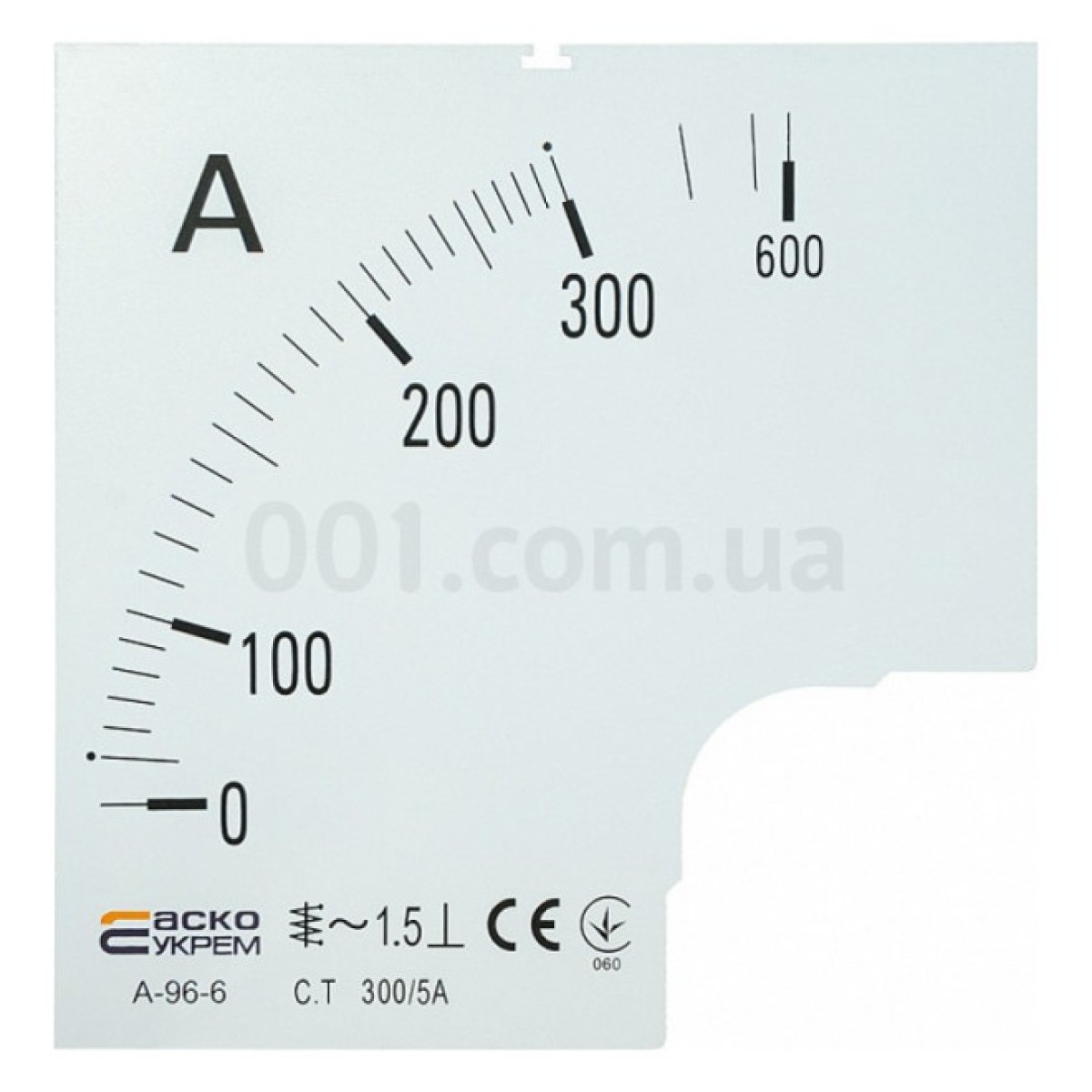 Шкала 300/5А до амперметра трансформаторного включення A-96-6 (96×96 мм), АСКО-УКРЕМ 256_256.jpg