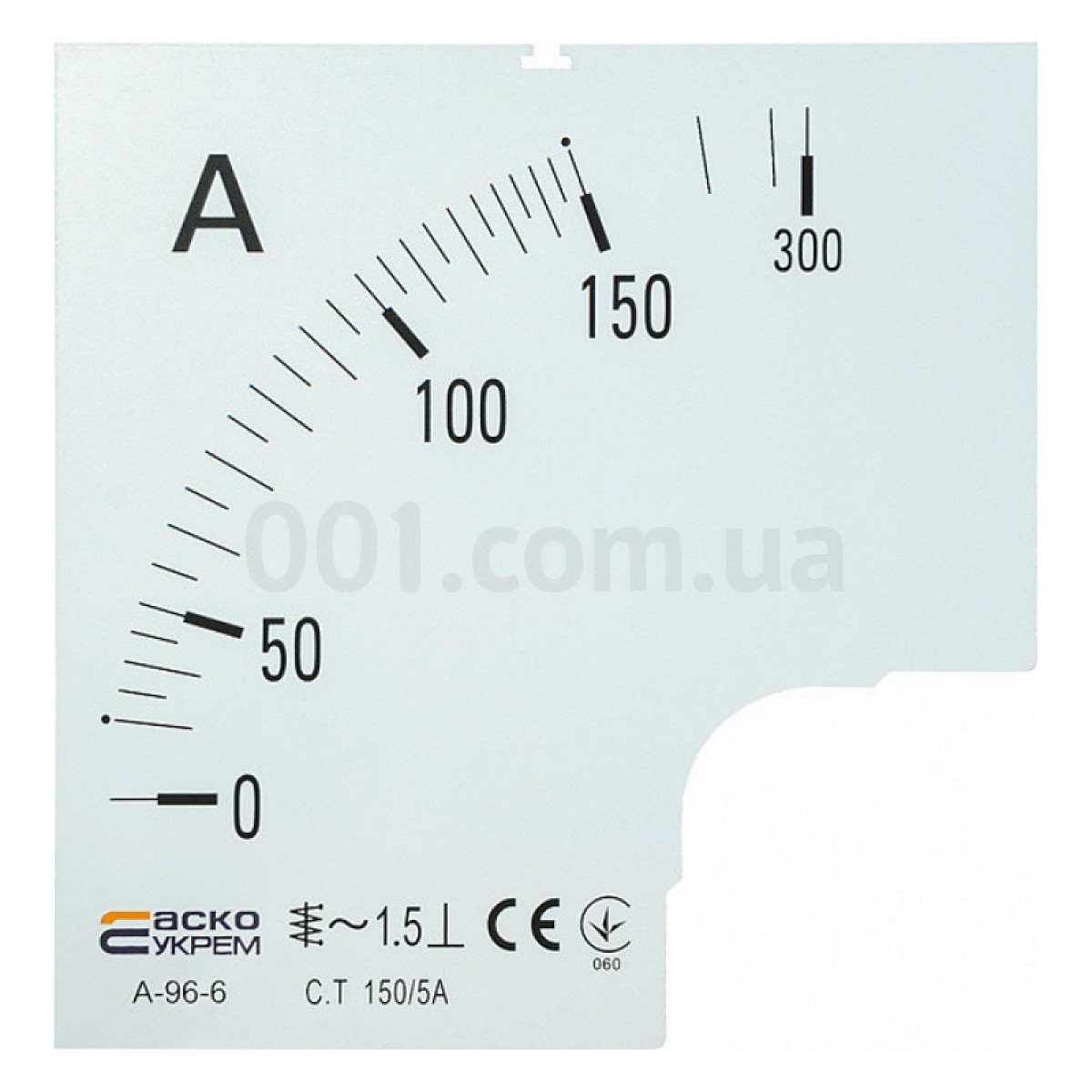 Шкала 150/5А до амперметра трансформаторного включення A-96-6 (96×96 мм), АСКО-УКРЕМ 256_256.jpg