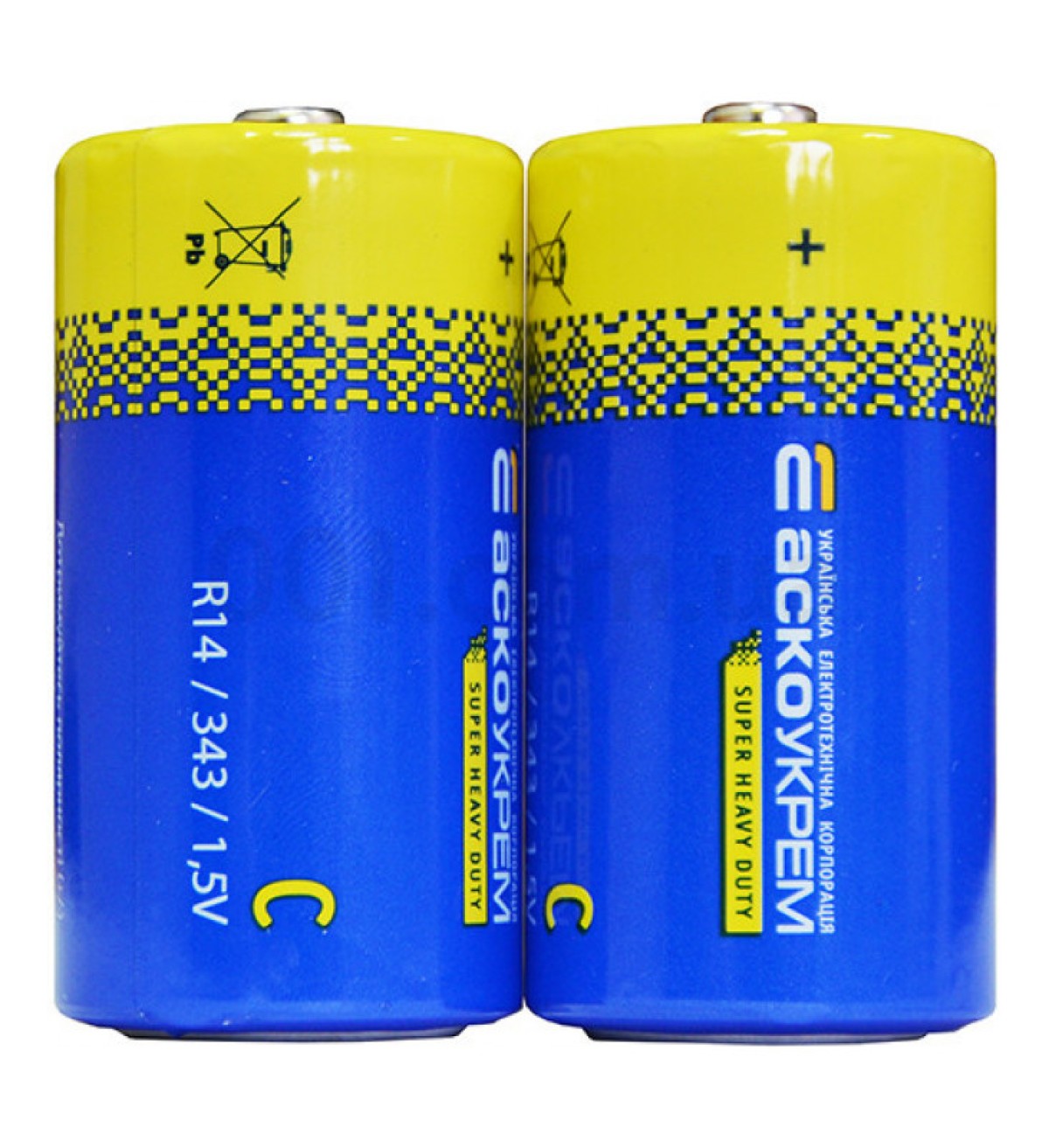 Батарейка солевая С.R14.SP2, типоразмер C упаковка shrink 2 шт., АСКО-УКРЕМ 256_280.jpg