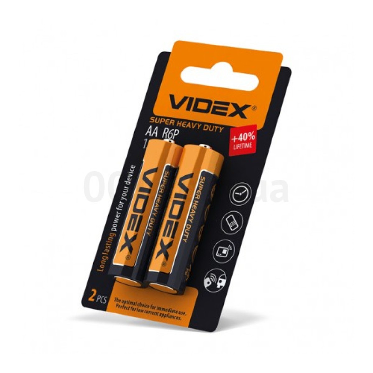 Батарейка солевая R6P/AA упаковка blister 2 шт., VIDEX 256_256.jpg