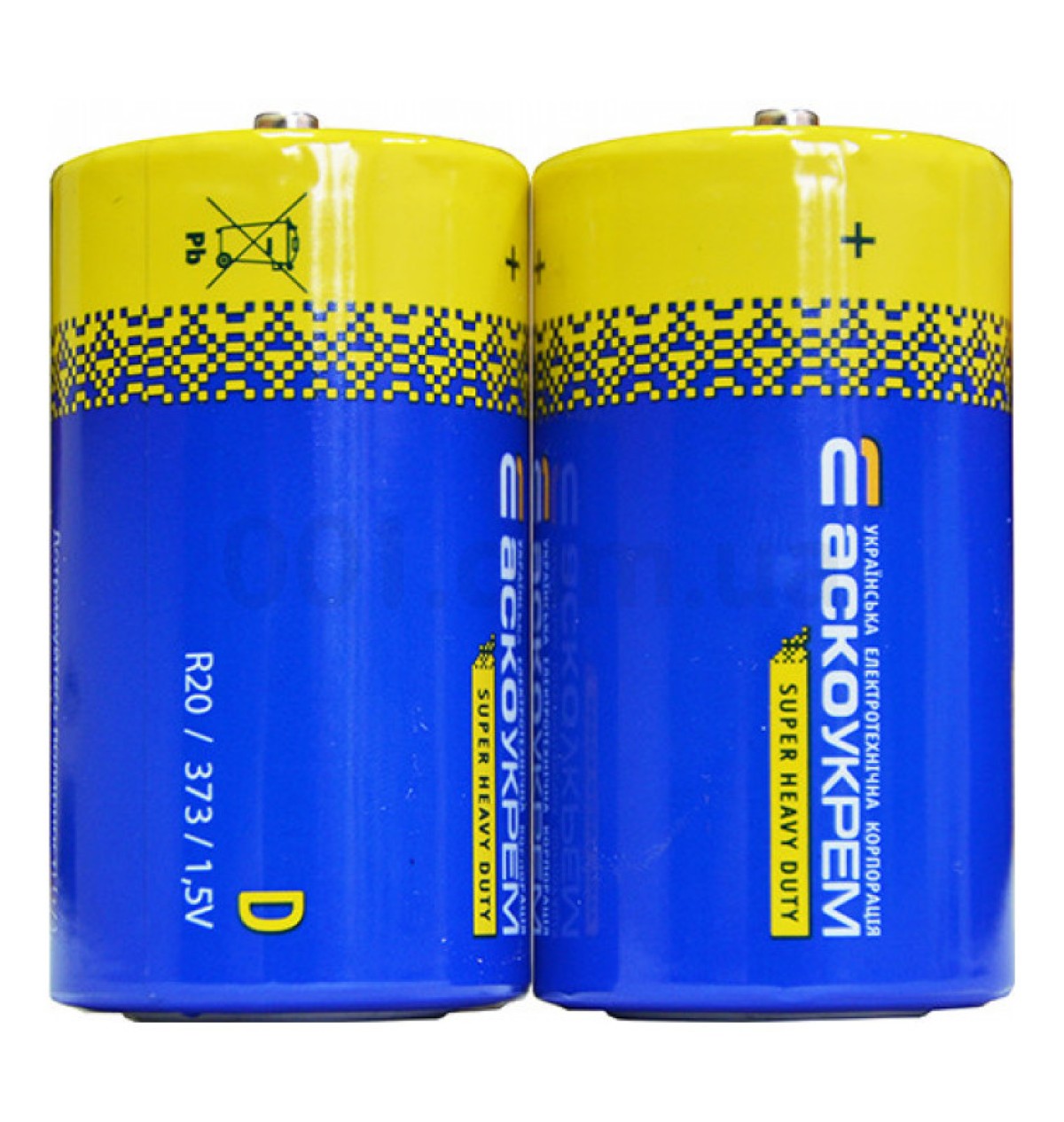 Батарейка сольова D.R20.SP2, типорозмір D упаковка shrink 2 шт., АСКО-УКРЕМ 256_270.jpg