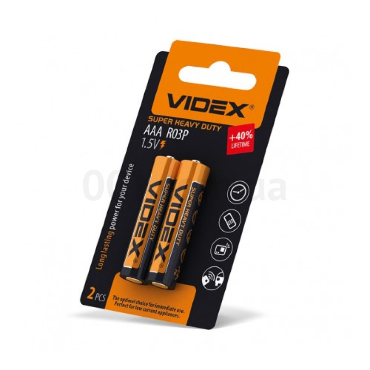 Батарейка сольова R03P/AAA упаковка blister 2 шт., VIDEX 256_256.jpg