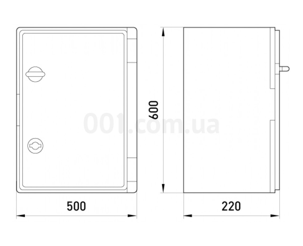 Корпус ударопрочный из ABS-пластика e.plbox.500.600.220.tr 500×600×220мм IP65 с прозрачной дверцей, E.NEXT 98_80.jpg - фото 2