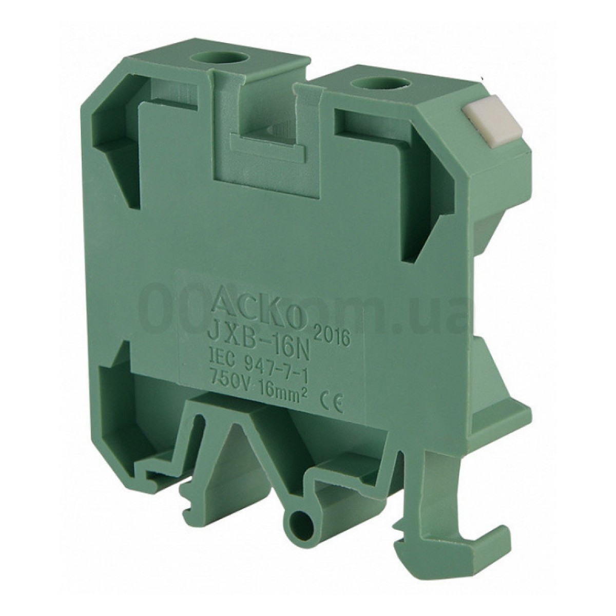 Гвинтовий контактний затискач JXB 16/35 на DIN-рейку зелений, АСКО-УКРЕМ 256_256.jpg