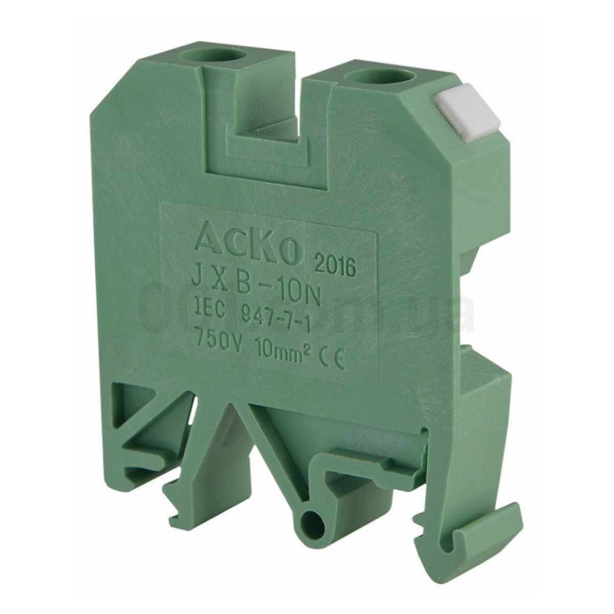 Винтовой контактный зажим JXB 10/35 на DIN-рейку зеленый, АСКО-УКРЕМ 256_256.jpg