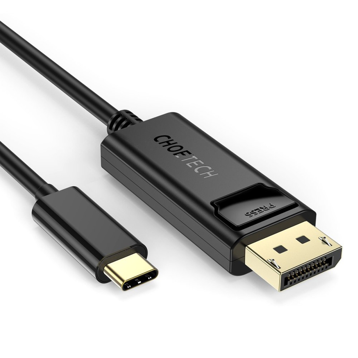 Кабель мультимедийный USB-C to DisplayPort 1.8m 4K 60Hz Choetech (XCP-1801BK) 256_256.jpg