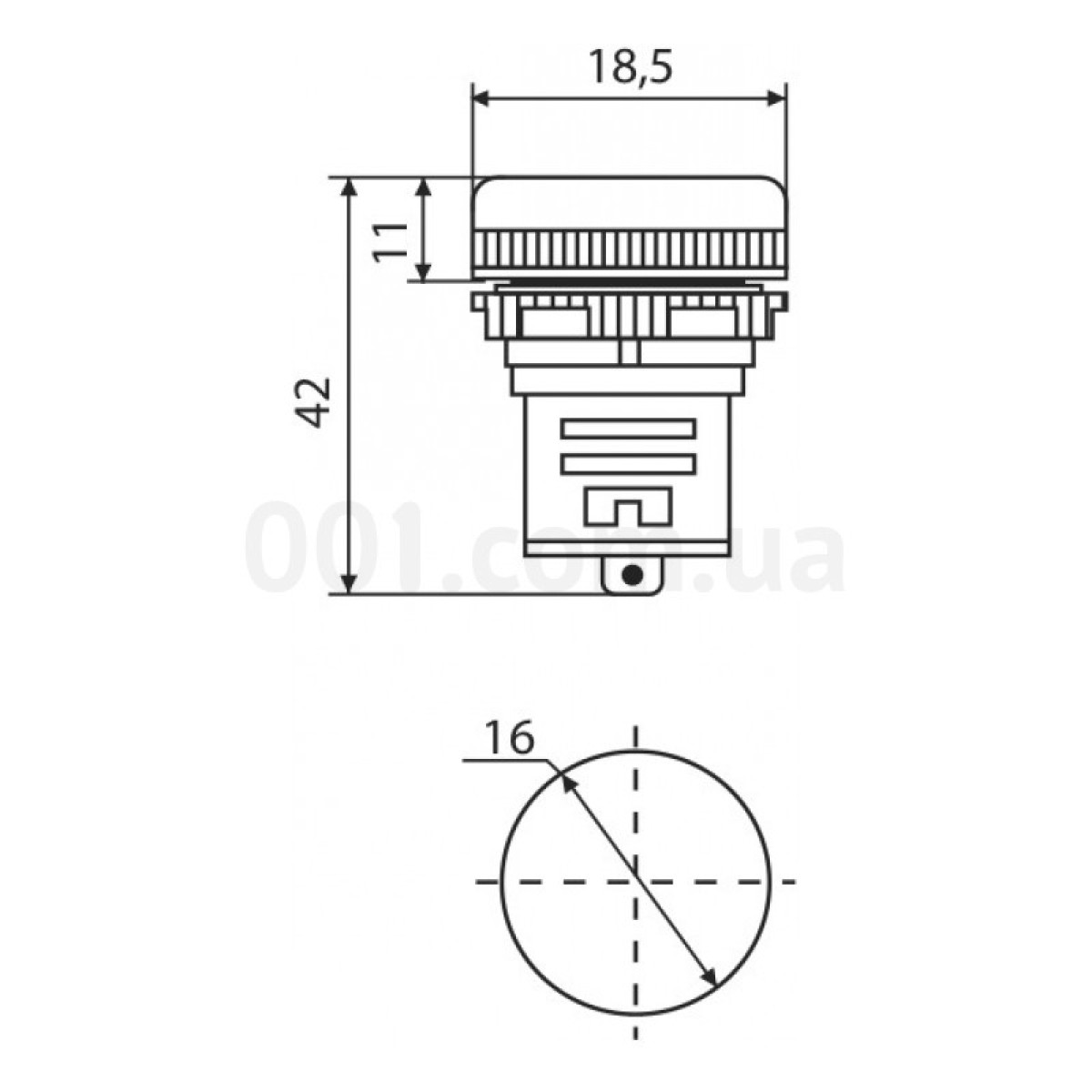 Светосигнальная арматура AD16-16DS желтая 220В АC, АСКО-УКРЕМ 98_98.jpg - фото 2