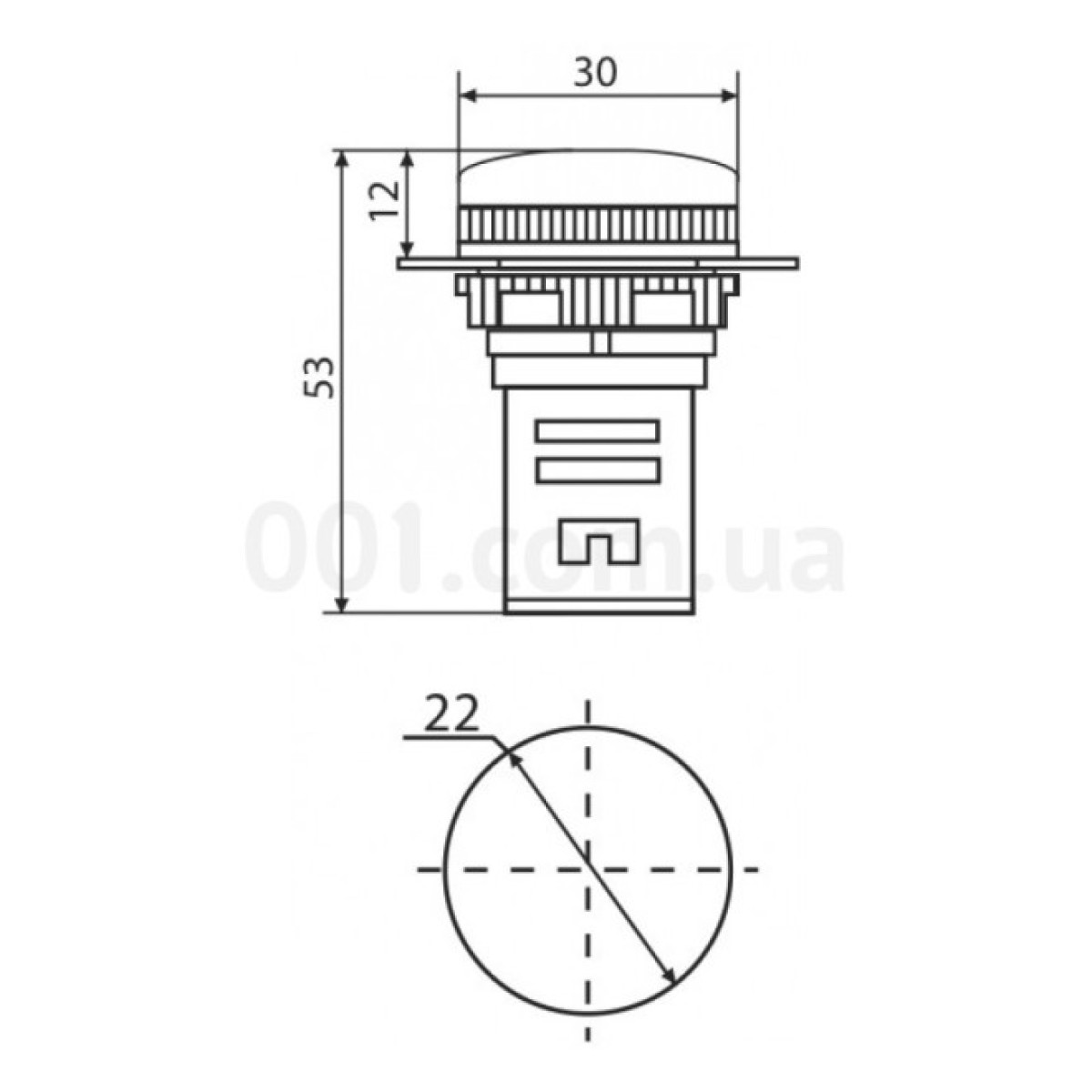 Светосигнальная арматура AD22-22DS белая 110В АC, АСКО-УКРЕМ 98_98.jpg - фото 2