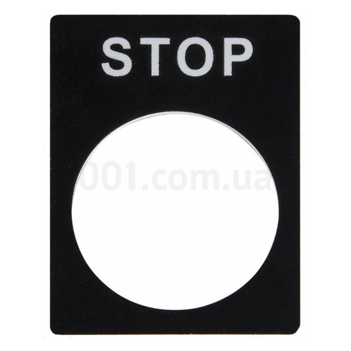 Бирка маркировочная «STOP» черная для кнопок ∅22 мм, АСКО-УКРЕМ 98_98.jpg - фото 2