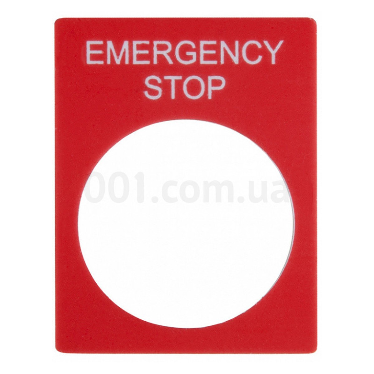 Бирка маркувальна «EMERGENCY STOP» червона для кнопок ∅22 мм, АСКО-УКРЕМ 98_98.jpg - фото 2