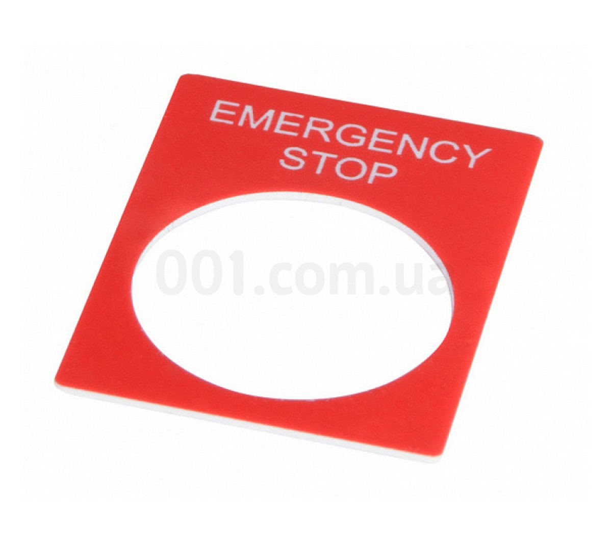Бирка маркировочная «EMERGENCY STOP» красная для кнопок ∅22 мм, АСКО-УКРЕМ 256_228.jpg