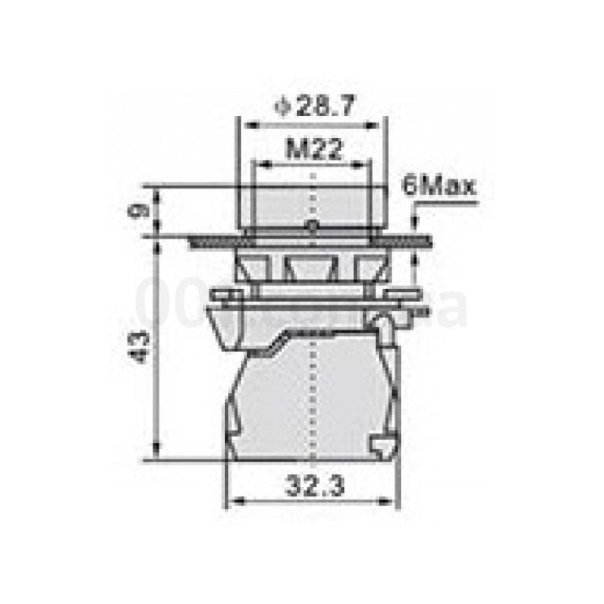 Кнопка без фіксації (1НЗ) червона TB5-AA4342, АСКО-УКРЕМ 98_98.jpg - фото 2