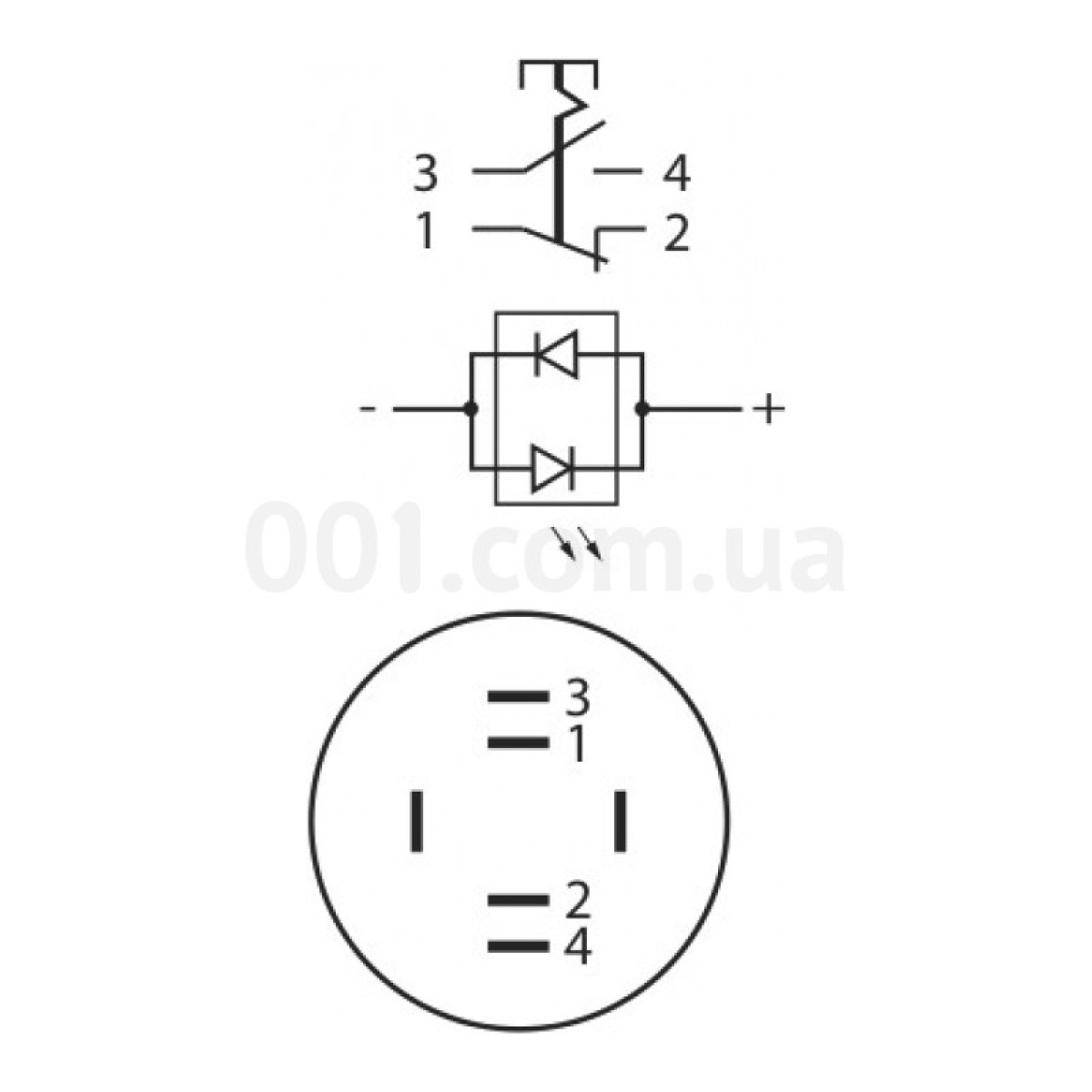 Кнопка металлическая с подсветкой и фиксацией (1НО+1НЗ) 220В красная TYJ22-371, АСКО-УКРЕМ 98_98.jpg - фото 2