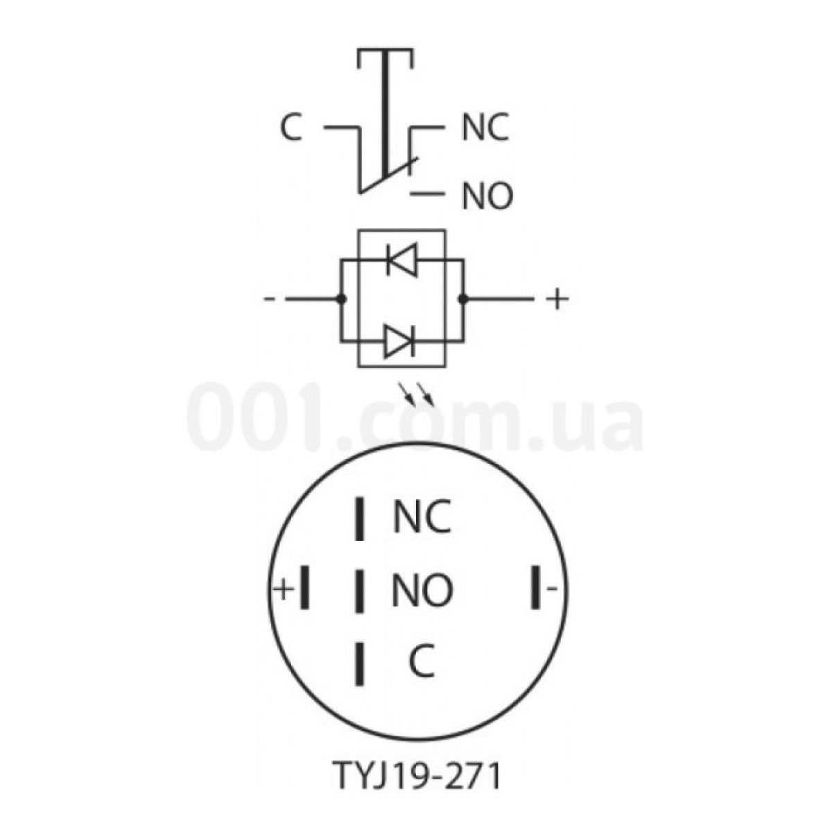 Кнопка металлическая с подсветкой (1НО+1НЗ) 24В красная TYJ19-271, АСКО-УКРЕМ 98_98.jpg - фото 2