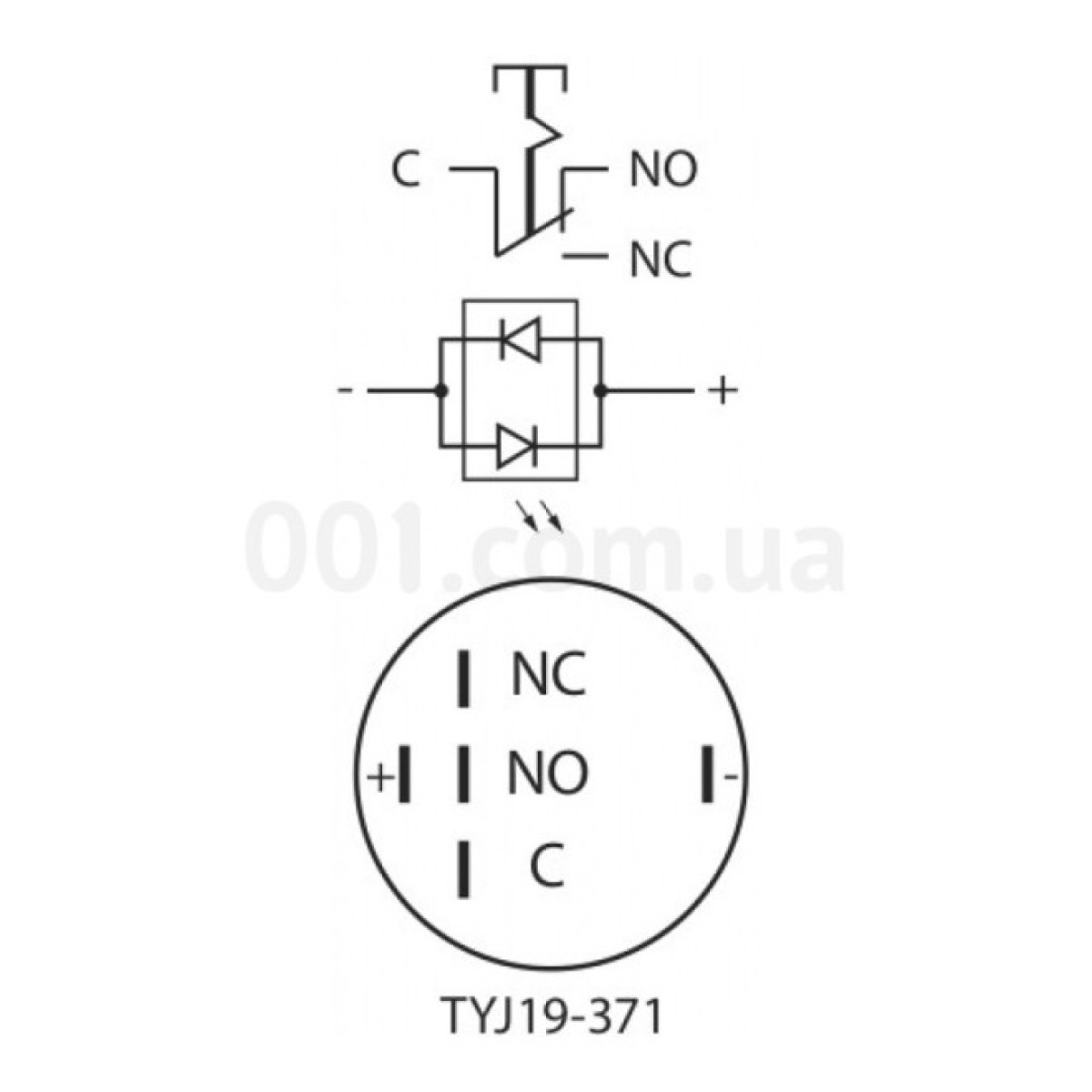 Кнопка металева з підсвічуванням і фіксацією (1НВ+1НЗ) 220В червона TYJ19-371, АСКО-УКРЕМ 98_98.jpg - фото 3
