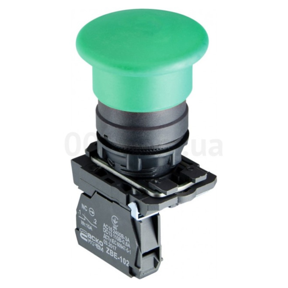 Кнопка «грибок» (d 40 мм) без фіксації (1НВ) зелена TB5-AC31, АСКО-УКРЕМ 256_256.jpg