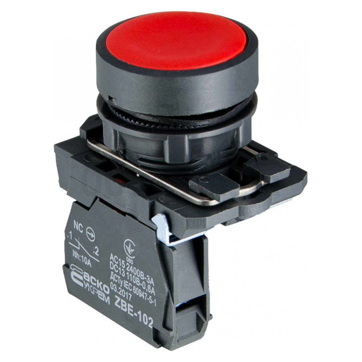 Кнопка без фиксации (1НЗ) красная TB5-AA42, АСКО-УКРЕМ 98_98.jpg - фото 1