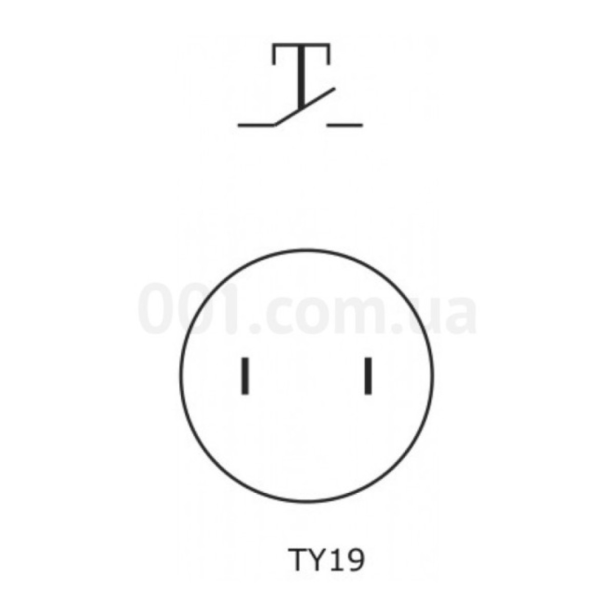 Кнопка металлическая (1НО) TY19-211A Scr, АСКО-УКРЕМ 98_98.jpg - фото 2