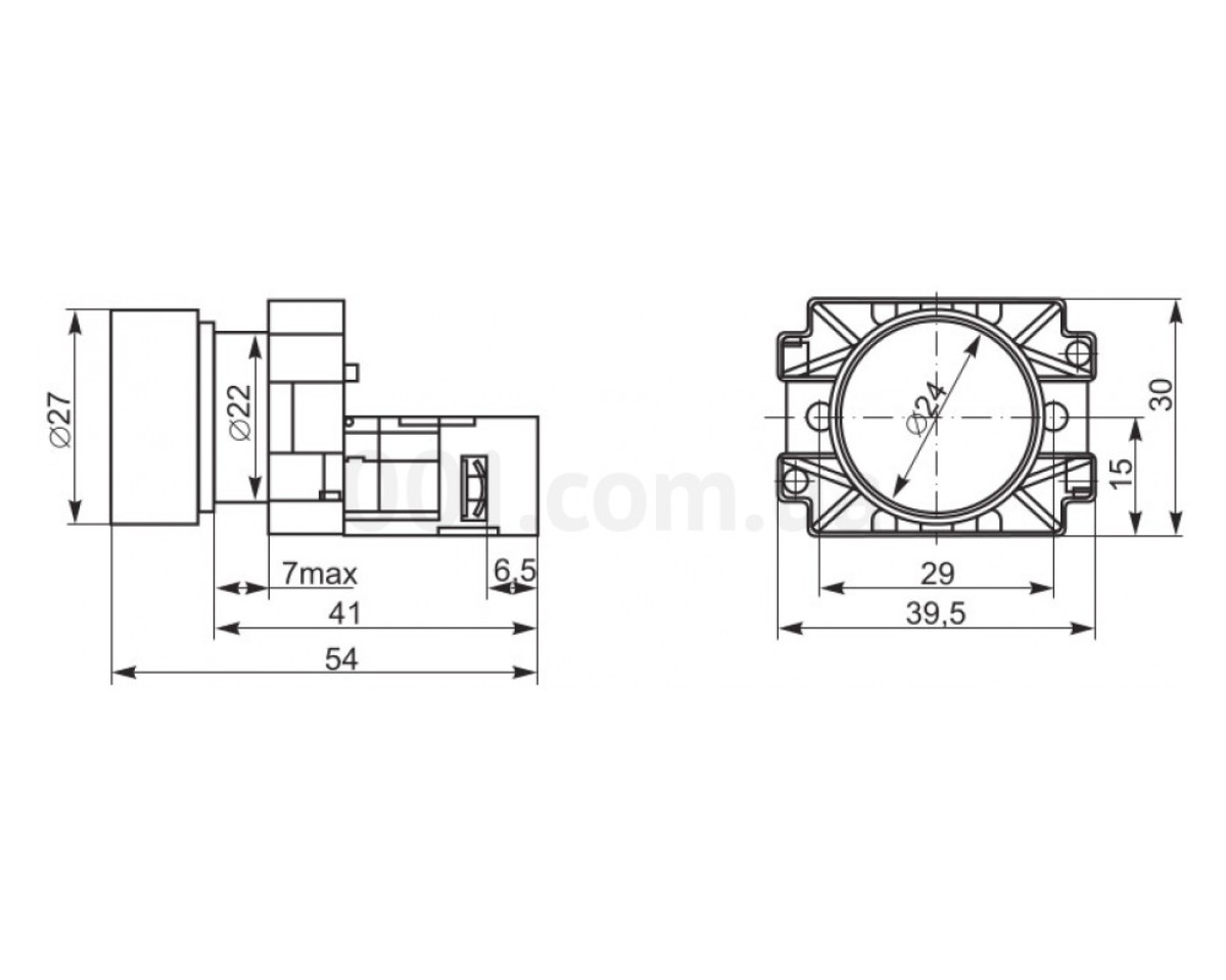 Кнопка управления LAY5-BA41 без подсветки красная 1з, IEK 98_78.jpg - фото 3