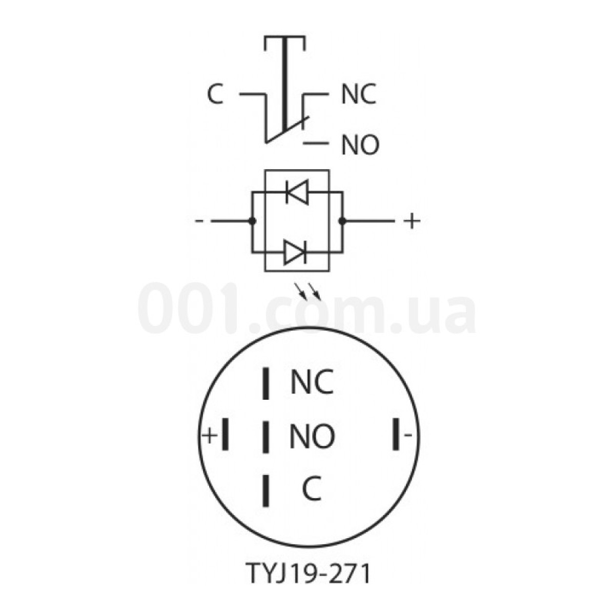 Кнопка металлическая с подсветкой (1НО+1НЗ) 220В желтая TYJ19-271, АСКО-УКРЕМ 98_98.jpg - фото 3