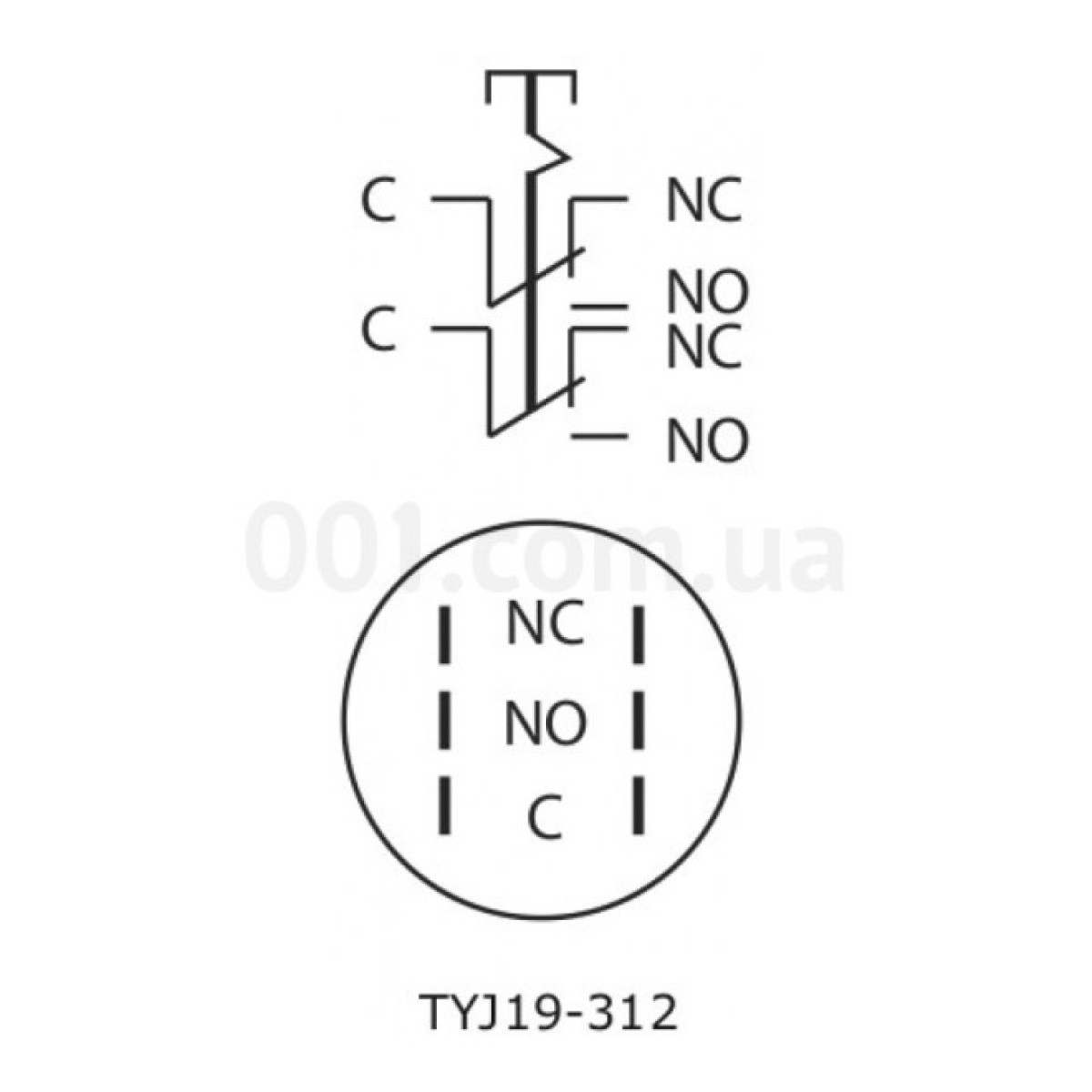 Кнопка металлическая с фиксацией (2НО+2НЗ) TYJ19-312, АСКО-УКРЕМ 98_98.jpg - фото 3