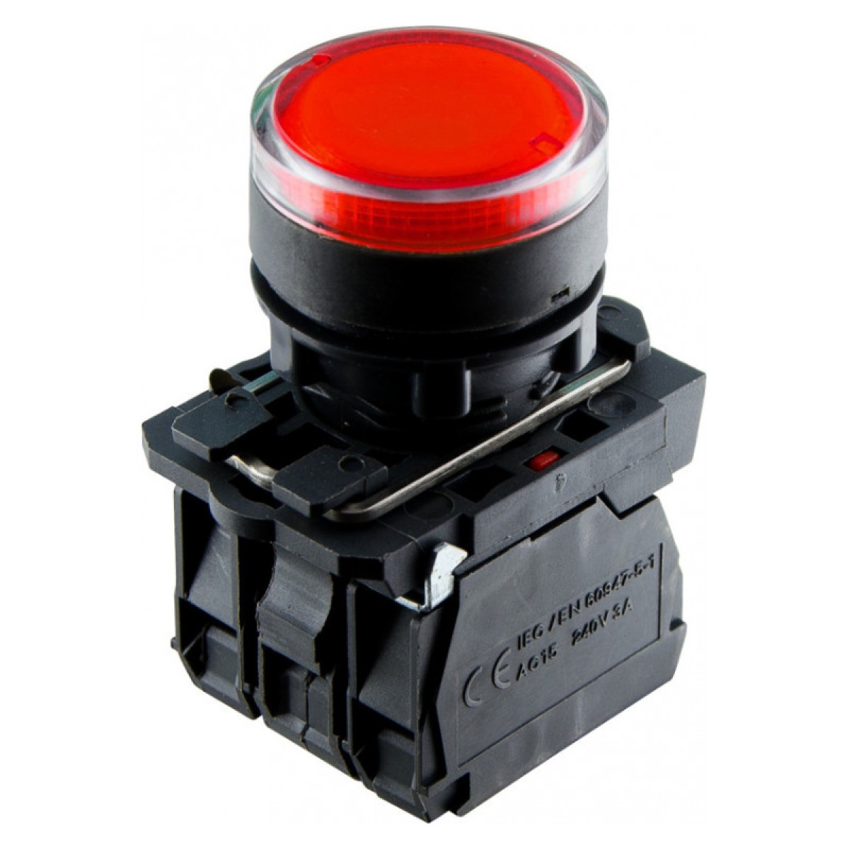 Кнопка с подсветкой без фиксации (1НО+1НЗ) красная TB5-AW34M5, АСКО-УКРЕМ 98_98.jpg - фото 1