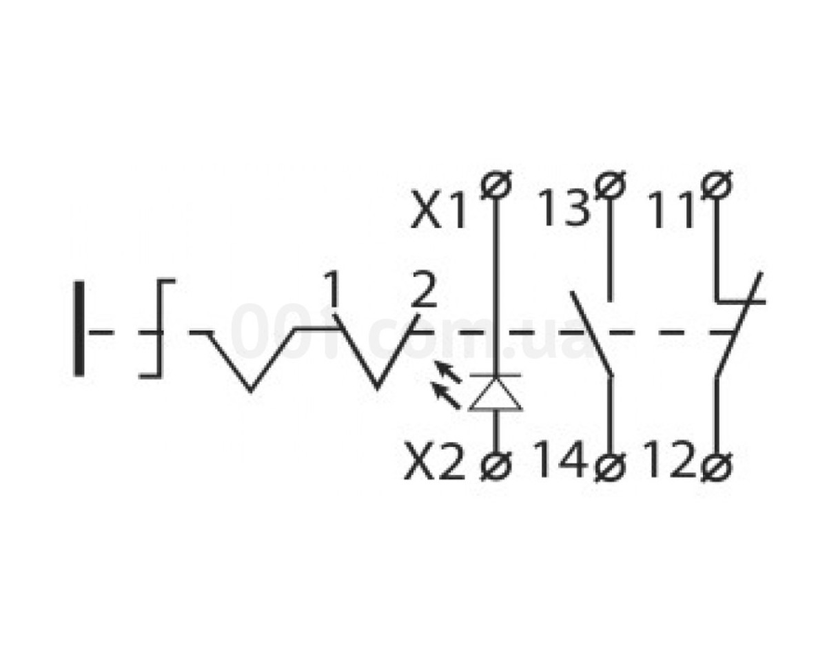 Переключатель на 2 положения с подсветкой зеленый XB2-BK2365, АСКО-УКРЕМ 98_78.jpg - фото 2