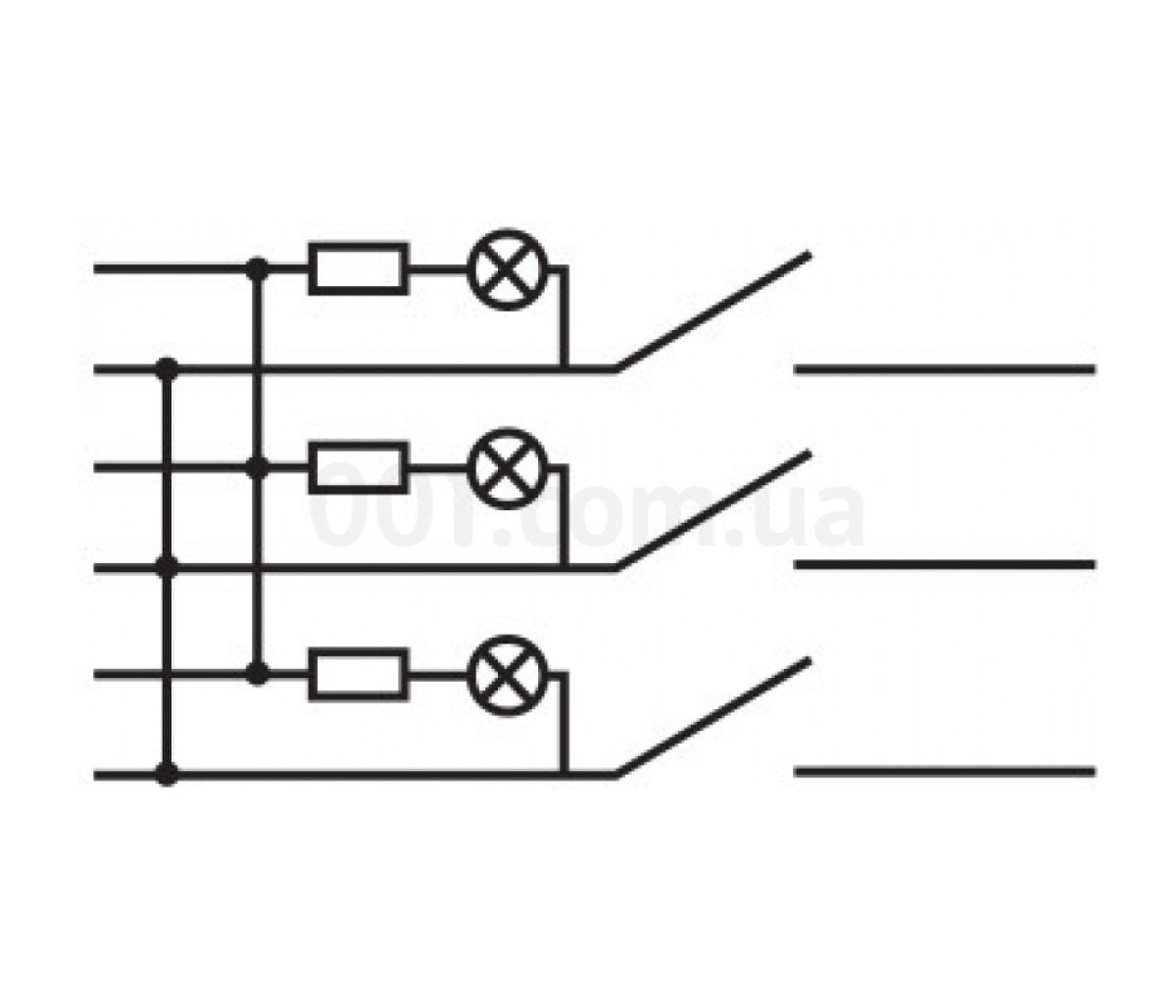 Переключатель KCD2-3101N GR/B черный с 3 овальными зелеными клавишами с подсветкой, АСКО-УКРЕМ 98_84.jpg - фото 3