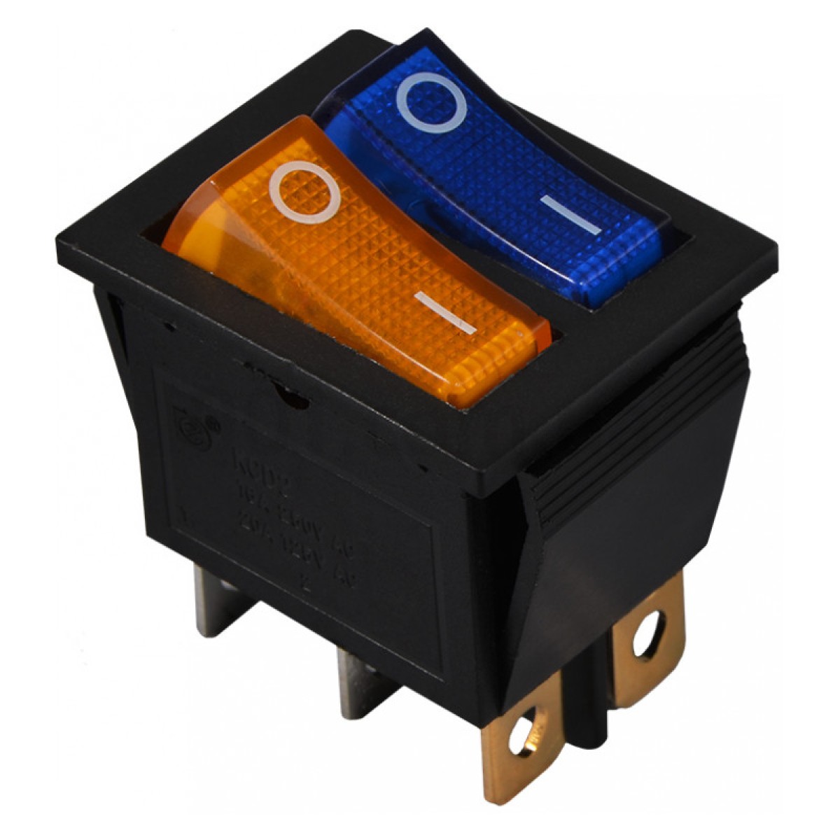 Переключатель KCD2-2101N BL+YL/B черный с желтой и синей клавишей с подсветкой, АСКО-УКРЕМ 256_256.jpg