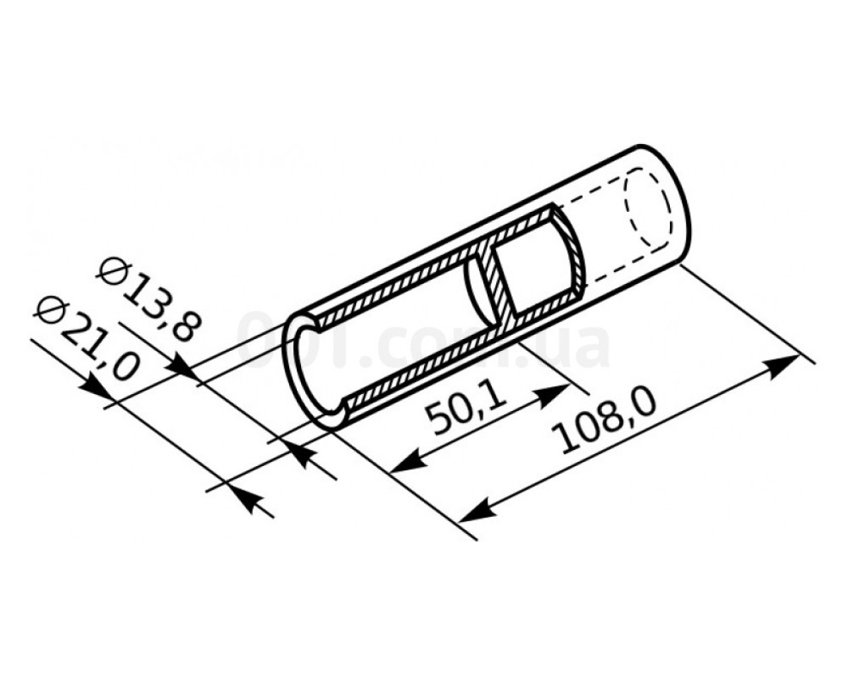 Гільза GL-95 алюмінієва кабельна з'єднувальна, АСКО-УКРЕМ 98_78.jpg - фото 2