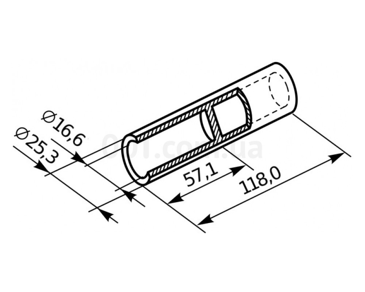 Гильза GL-150 алюминиевая кабельная соединительная, АСКО-УКРЕМ 98_78.jpg - фото 2