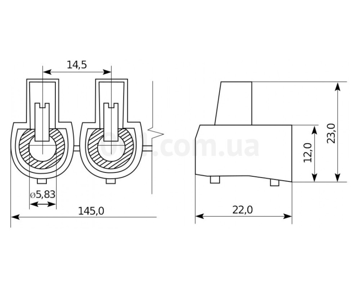 Клемний затискач кінцевий (10×1) 6 мм² (С-24), АСКО-УКРЕМ 98_78.jpg - фото 2