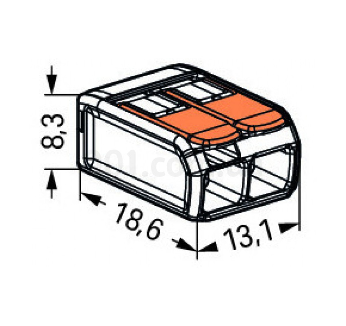 Универсальная 2-проводная клемма 0,2-4 мм² прозрачная, WAGO (Германия) 98_93.jpg - фото 3