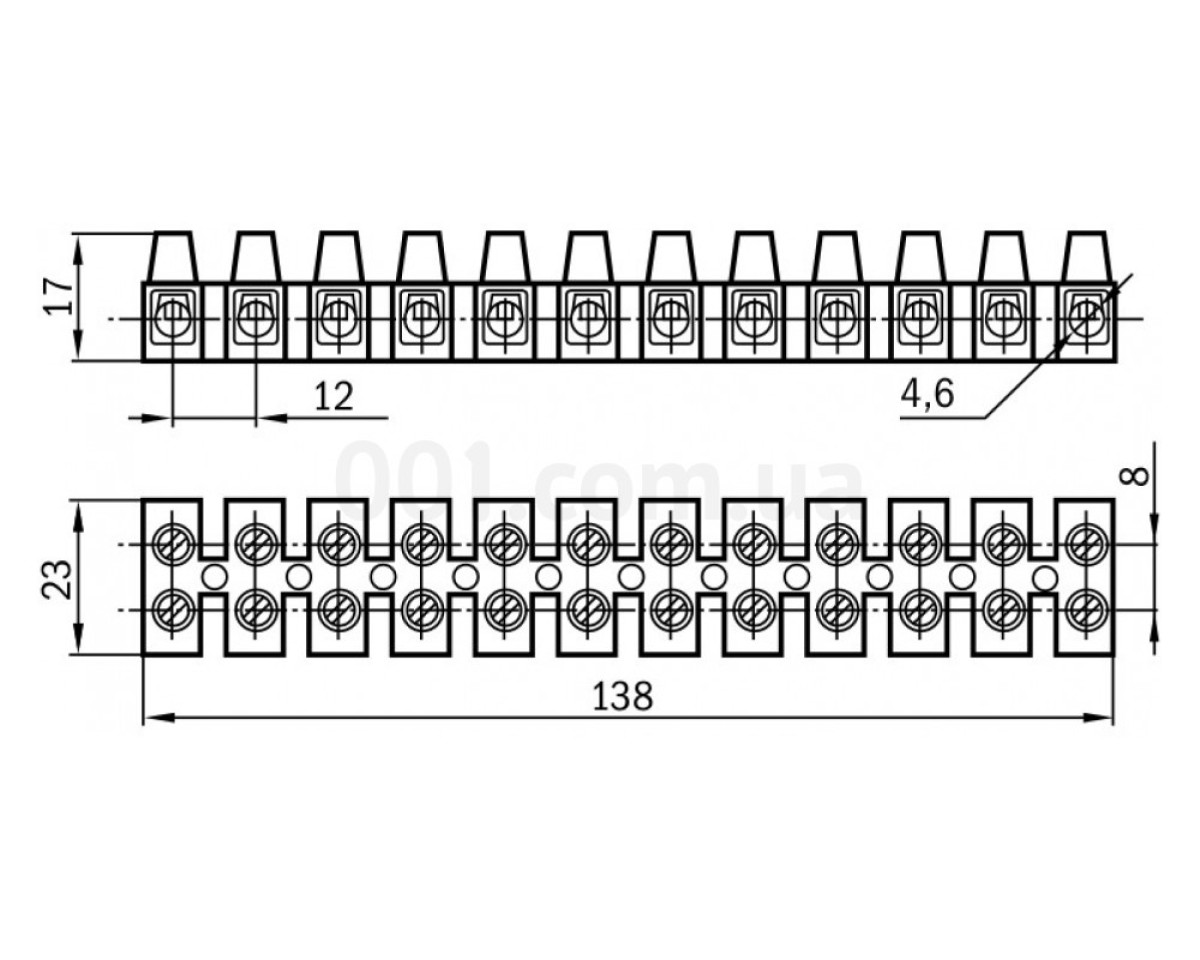 Затискач гвинтовий ЗВИ-15 4-10 мм² полістирол жовтий (упаковка 2 шт.), IEK 98_78.jpg - фото 2