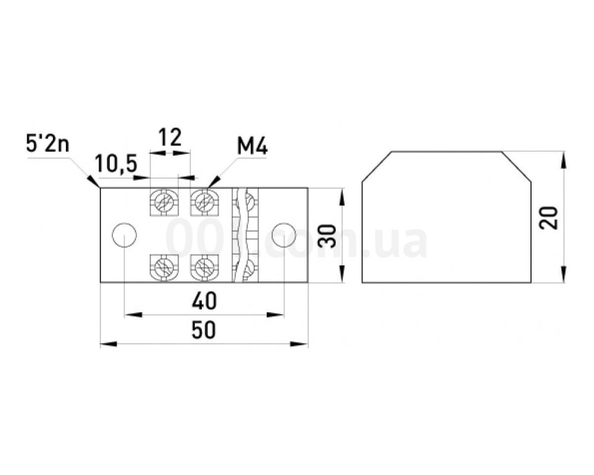 Колодка клеммная защищенная 35А (3 клеммы) e.tc.protect.35.3, E.NEXT 98_78.jpg - фото 2