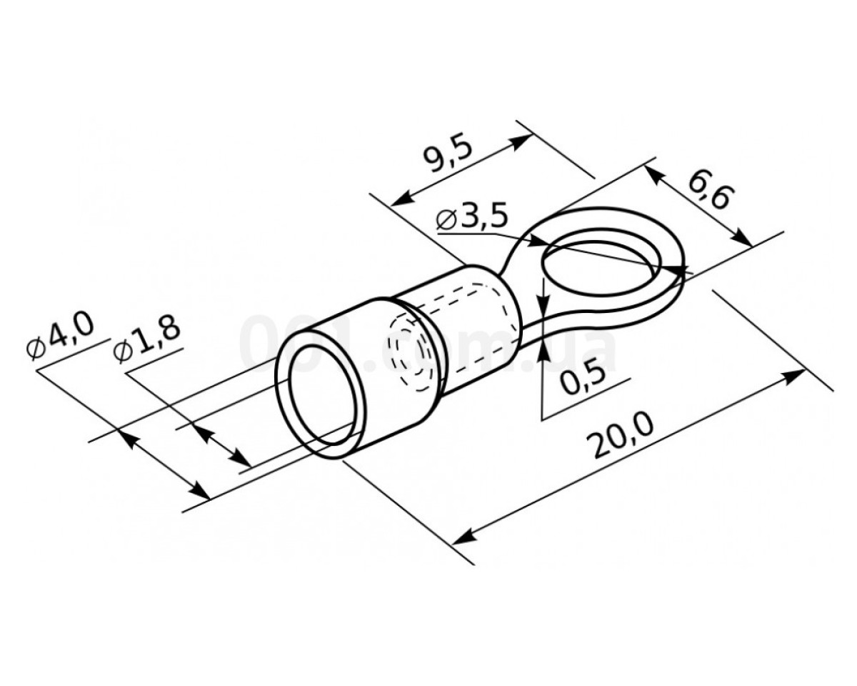 Наконечник RV 1.25-3.7 под винт в изоляции (упаковка 100 шт.), АСКО-УКРЕМ 98_78.jpg - фото 2