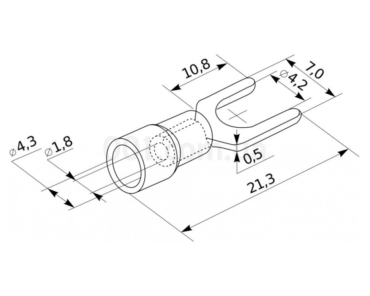 Накінечник SV 1.25-4 вилочний в ізоляції (упаковка 100 шт.), АСКО-УКРЕМ 98_78.jpg - фото 2