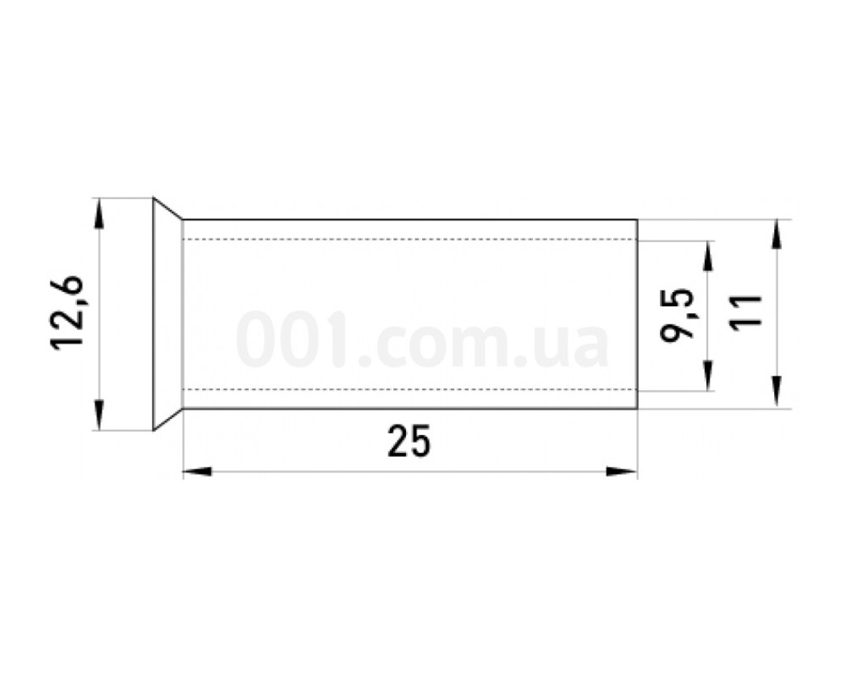 Наконечник втулочный неизолированный 50.0мм² L=25мм (упаковка 100 шт.) e.terminal.stand.en.50.25, E.NEXT 98_78.jpg - фото 2