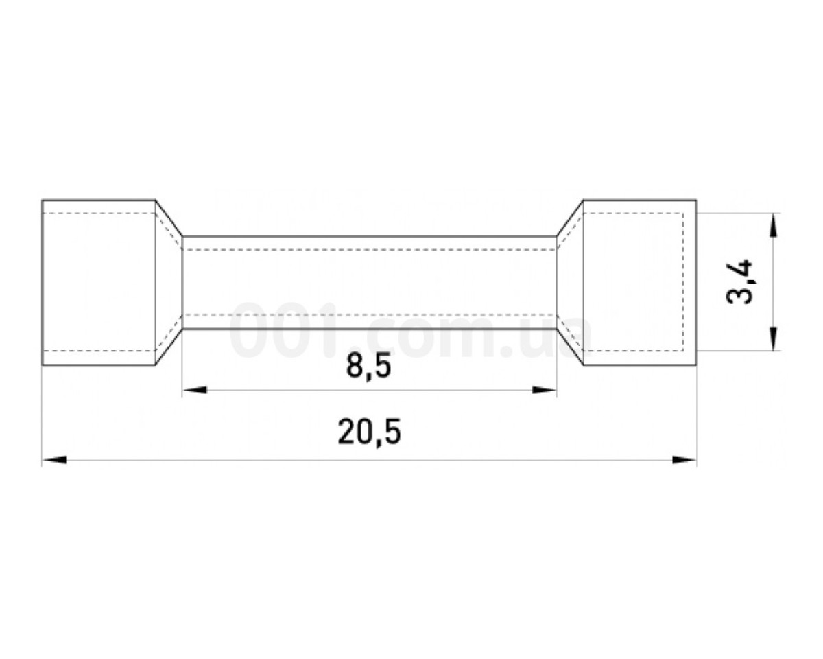 Гильза соединительная изолированная 4-6 мм² красная (упаковка 100 шт.) e.splice.stand.rvt.5.red, E.NEXT 98_78.jpg - фото 2