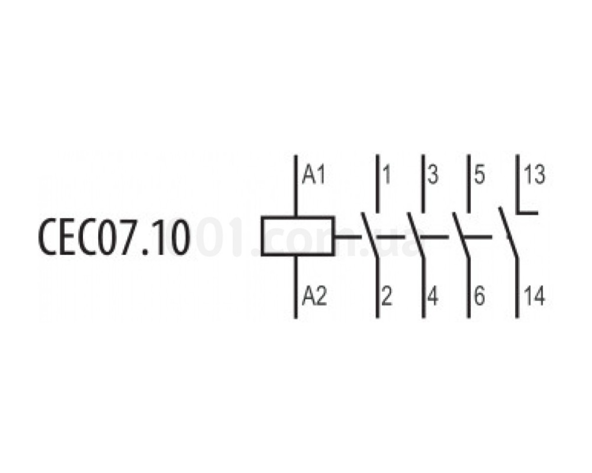 Контактор мініатюрний CEC 07.10 24V/DC 7A 3kW AC3, ETI 98_78.jpg - фото 2