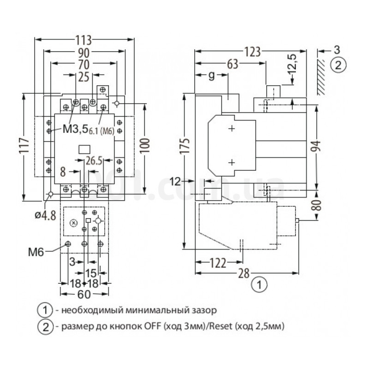 Контактор CES 65.22 230V/AC 65A 30kW AC3, ETI 98_99.jpg - фото 3