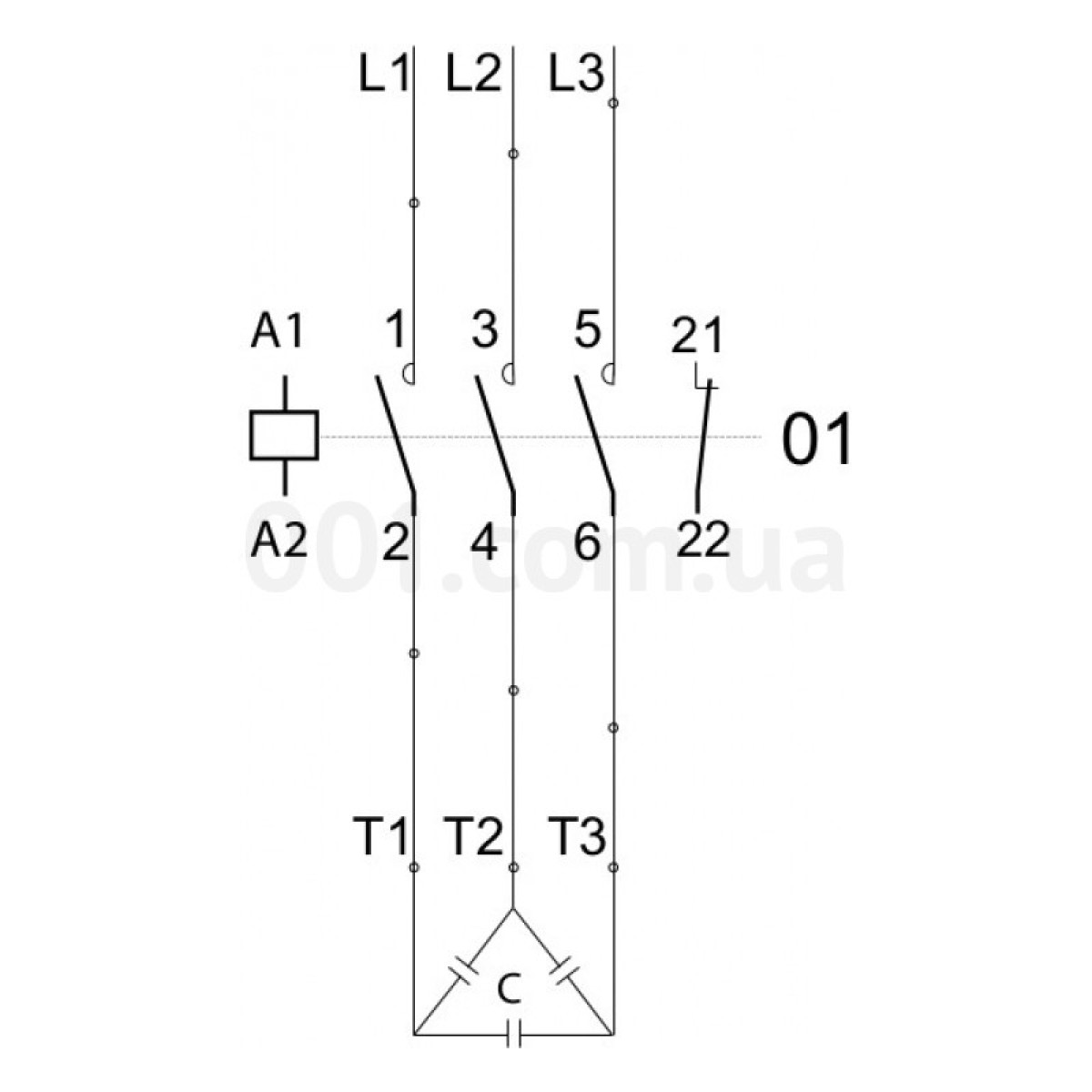 Контактор конденсаторный CEM 2,5CK.01 2.5кВАр 400-440V, ETI 98_98.jpg - фото 2