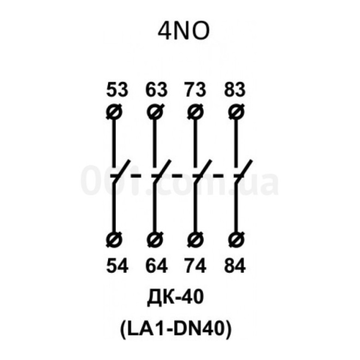 Додаткові контакти ДК-40 (LA1-DN40) 4НО, АСКО-УКРЕМ 98_98.jpg - фото 3