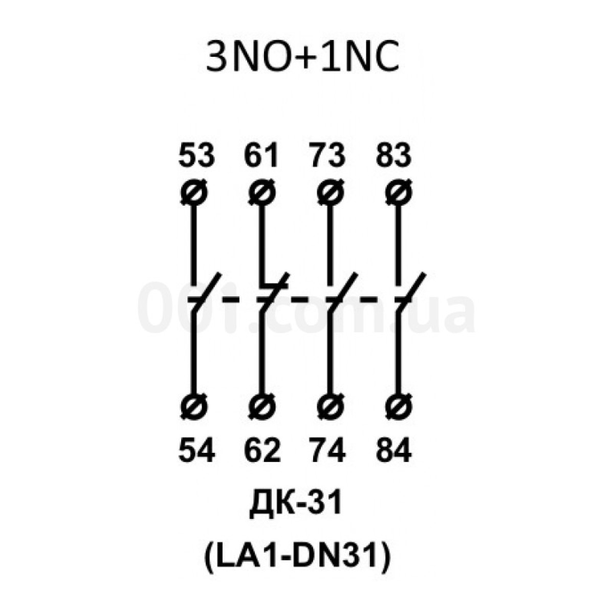 Додаткові контакти ДК-31 (LA1-DN31) 3НО+1НЗ, АСКО-УКРЕМ 98_98.jpg - фото 2