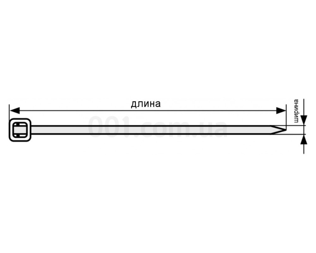Хомут кабельный 2,5×60 мм нейлон белый (упаковка 100 шт.), IEK 98_78.jpg - фото 2