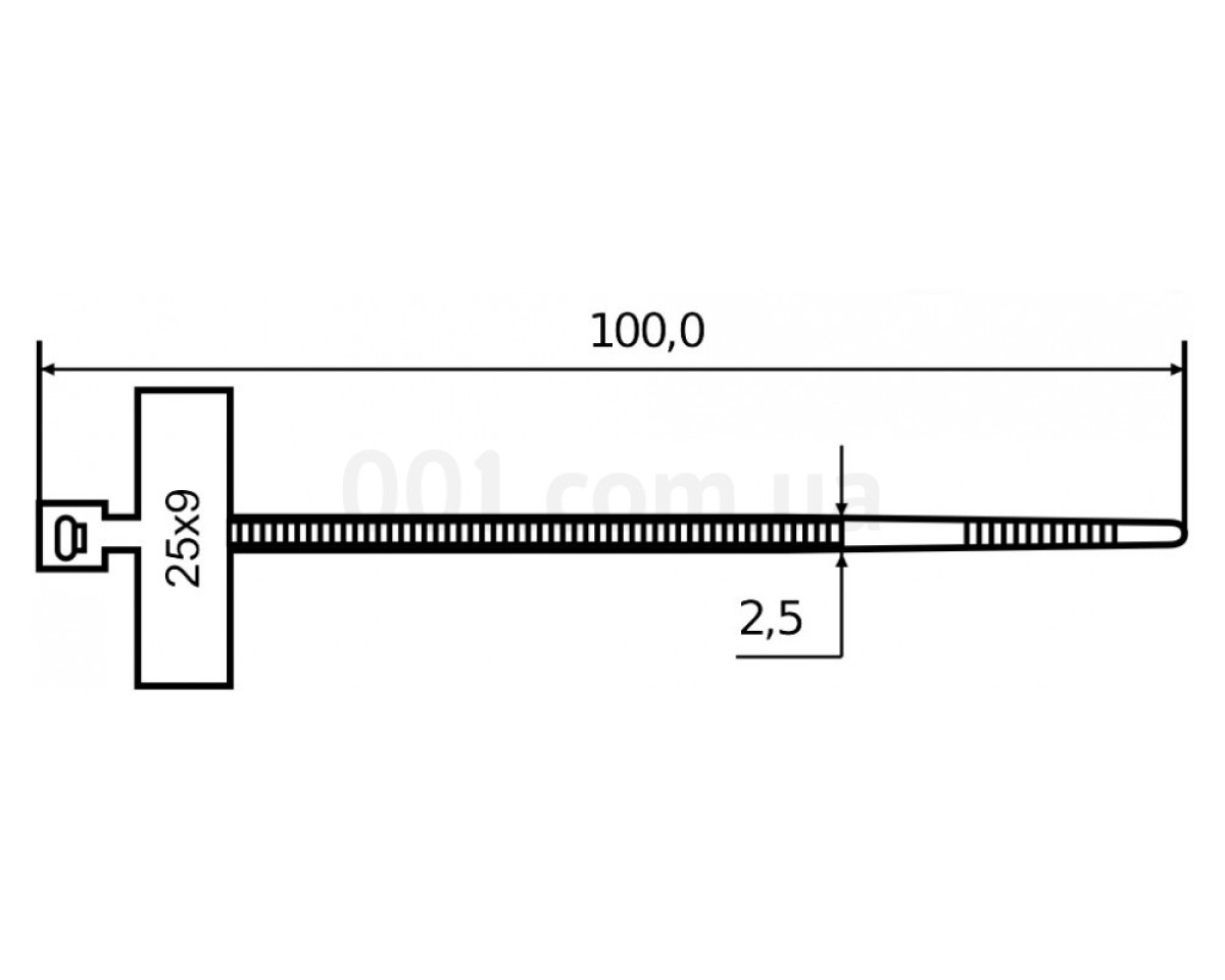 Хомут маркувальний CHS-100MKT (упаковка 100 шт.), АСКО-УКРЕМ 98_78.jpg - фото 2