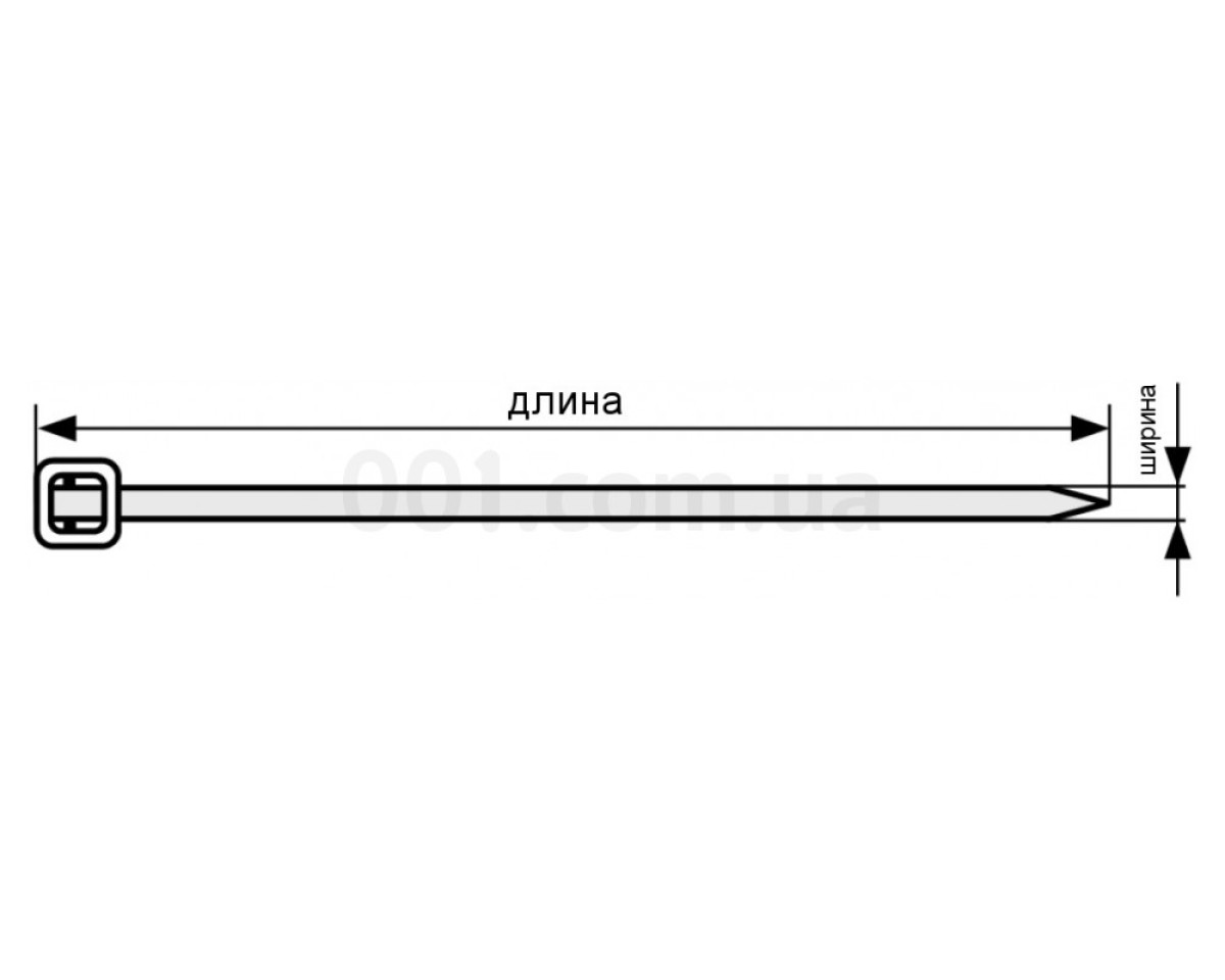 Хомут кабельный 3,6×250 мм нейлон белый (упаковка 100 шт.), IEK 98_78.jpg - фото 2