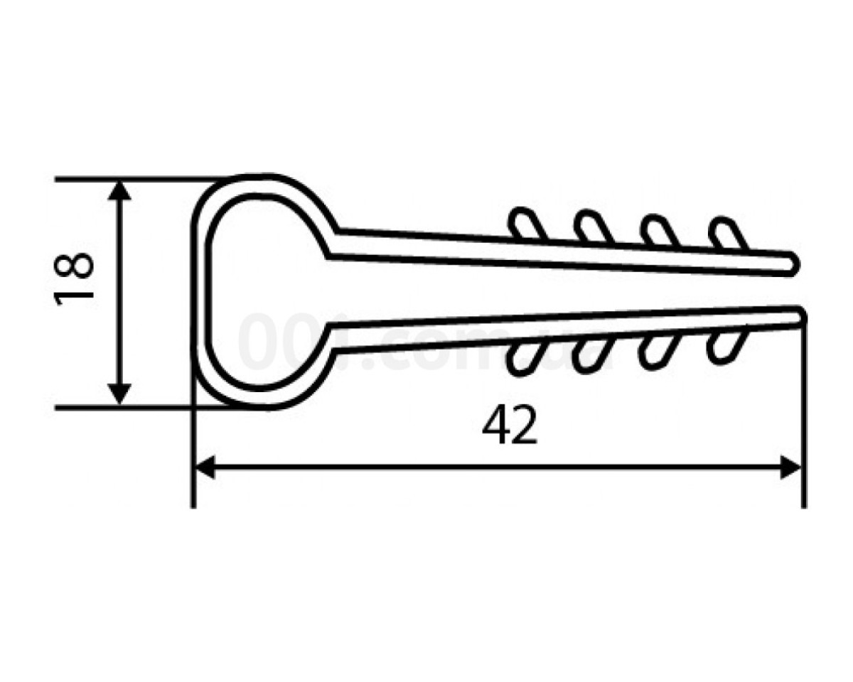 Крепеж «ёлочка» для провода плоский 14×6 мм, АСКО-УКРЕМ 98_78.jpg - фото 2