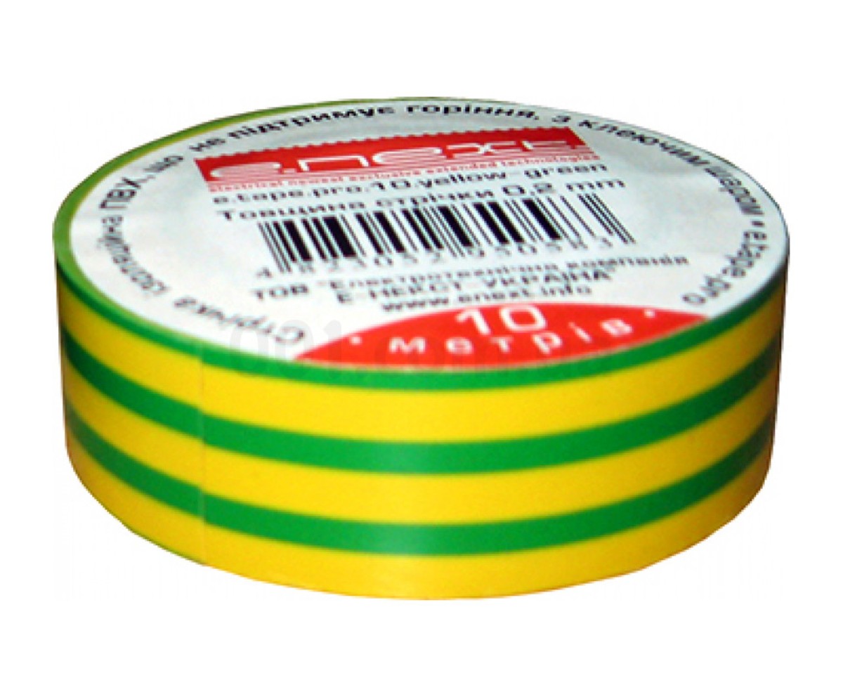 Изолента 0,2×19 мм желто-зеленая (10 м) e.tape.pro.10.yellow-green, E.NEXT 256_212.jpg